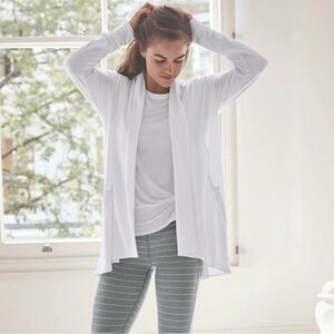 Athleta Pranayama Restore Wrap Pocket Cardigan - White